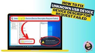 How to fix Unknown USB device Device descriptor request failed | USB device not recognized
