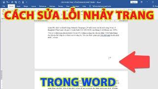 Cách sửa lỗi nhảy trang trong word | nội dung bị nhảy trang trong word