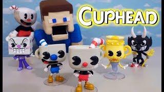 Cuphead Funko Pop Action Figures SET Unboxing Toys Mugman Devil Plush