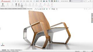 How to model this One Piece Chair in SOLIDWORKS?