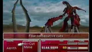 Final Fantasy VII - Aerith meleeing Ruby Weapon