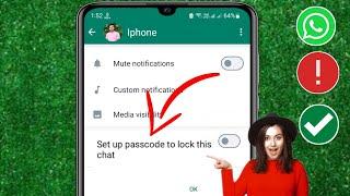 Set up passcode to lock this chat problem WhatsApp 2024 | Set passcode on Whatsapp