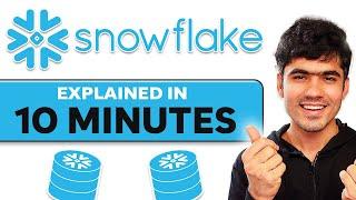 Learn Snowflake in 10 Minutes| High Paying Skills | Step by Step Hands-On Guide