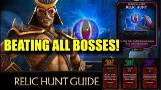 MK Mobile. Beating My First Relic Hunt! | All Bosses and Amazing Strategy! 2022