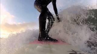 Surfing :  Steve Stubbs at Manorbier Pembrokeshire Gopro