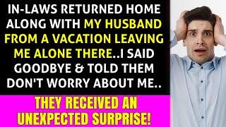 "Left Alone in My In-Laws' Mansion: Bid Farewell as Husband and Family Return from Vacation"