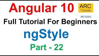 Angular 10 Tutorial #22 - ngStyle in Angular | Angular 10 Tutorial For Beginners
