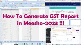 How To Generate GST Report in Meesho 2023 (Live Demo) !!!