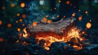  T-Bone Steak on Coals | Fire Cooking ASMR 