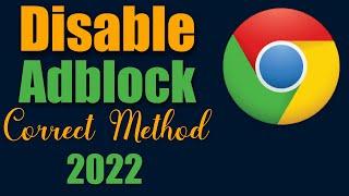 How to disable AdBlock on chrome 2023 laptop mac iPad