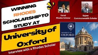 How to win Rhodes Scholarship: University of Oxford | Interview with Varad | AIIMS Delhi | Part 1