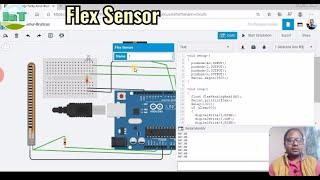 Flex Sensor interfacing with Arduino on TinkerCad