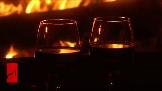 Relaxing Jazz Piano Music With a Modern Fireplace and Wine  (1 hour)