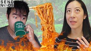 GIRL TALKS FISH BRAVES THE NOODLES OF DEATH | Send Noods