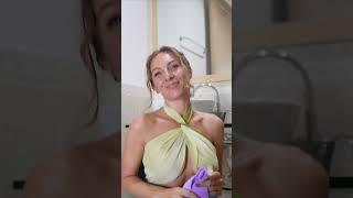 Transparent cleaning with me in bathroom