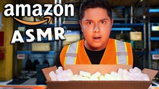 ASMR | Amazon Worker Gets Your Package Ready for Delivery