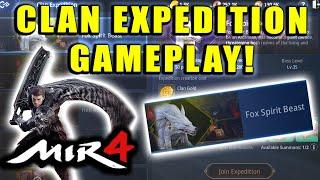 MIR4 - CLAN EXPEDITION - Fox Spirit Beast Guide and Gameplay!  What to Expect in Clan Boss Fights!