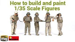 Tutorial - How to build, paint and weather 1/35 scale miniatures - USMC Tank Crew (MiniArt)