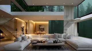 Relax with Rain from cozy living room | Elevate mood, Increase focus and Energy