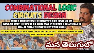 Design a logic circuit with three inputs and one output; output generates even parity bit of inputs.