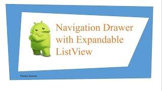 Expandable ListView item of Navigation Drawer in Android Example