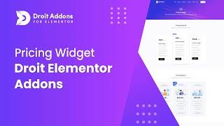 Pricing Widget | Droit Addons for Elementor