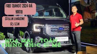 Ford Transit 2024, giá chỉ 900tr,  máy mạnh hơn, chỉ có số sàn, đặc biệt là có bản limousine độ sẵn