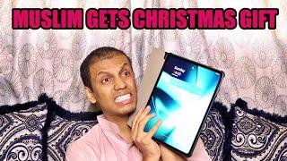 MUSLIM KID GETS CHRISTMAS GIFT