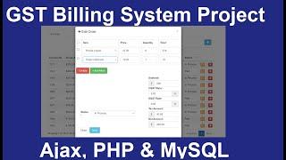 GST Billing System Project in PHP