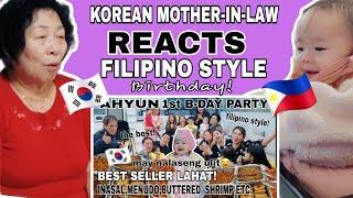 MY KOREAN MOTHER-IN-LAW  REACTS AHYUN'S  FILIPINO BIRTHDAY  PARTY STYLE! | LIFE IN KOREA