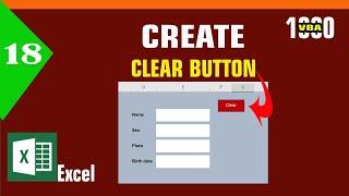 Create CLEAR Button in Excel VBA | Excel VBA | MsOffice Learning