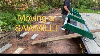 Moving a WOODLAND MILLS SAWMILL, Adding TRACK EXTENSION, & FREE WOOD!-Popple People-Episode 47