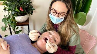 ASMR Dental Exam |Teeth Cleaning, Brushing, Fluoride Rinse + Floss [Real Person] Satisfying Medical