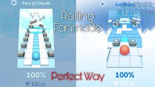 Rolling​ Fanmade - Port of Clouds & Ice Sheet | Rolling Sky Edit | MasterMonivin