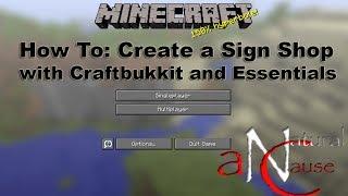 How To: Set up a Shop Signs in Minecraft - Bukkit and Essentials