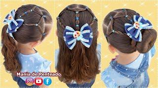 Penteado Fácil para Meninas com Liguinhas | Easy and Fast Hairstyles with Rubber Band for Girls 