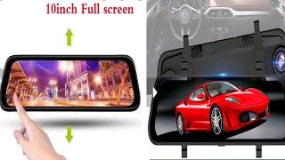 ECAM 10 Inch Touch Screen Car DVR Recorder camera Dual Lens with Rear View Camera choyskie tv