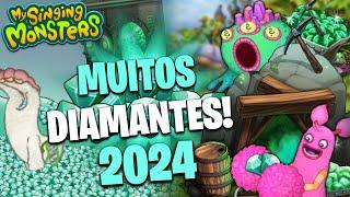 COMO CONSEGUIR MUITOS DIAMANTES DIARIAMENTE! 14 DICAS PARA TER VÁRIOS! | My Singing Monsters 2024