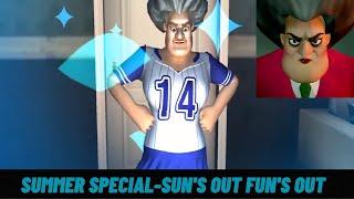 SCARY TEACHER 3D- Summer Special || Sun's out Fun's out || All Levels Unlocked ||#12