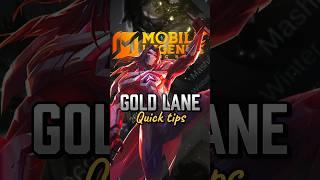 QUICK GOLD LANE TIPS MLBB!  #mobilelegends #mlbb #shorts