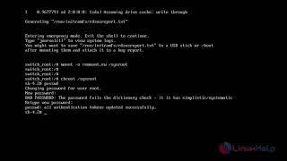 How to reset root user password from boot in CentOS 7