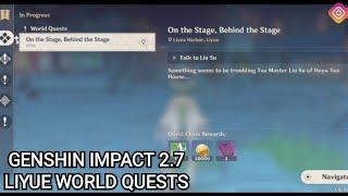 Genshin Impact 2.7 - World Quests: On the Stage, Behind the Stage (Gameplay walkthrough)