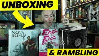 Unboxing And Rambling Hotness- 3 NEW Big Name Board Games and My Miniature Hypocrisy