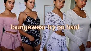 sexy loungewear/pajamas try on haul | mia paris