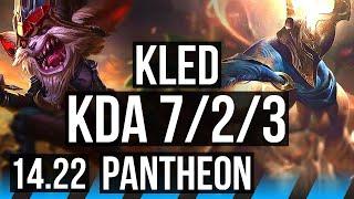 KLED vs PANTHEON (MID) | Rank 5 Kled, 7/2/3 | KR Master | 14.22