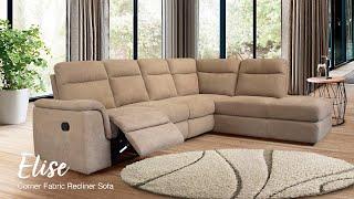 Corner Fabric Recliner Sofa - Elise | Furniture Palace