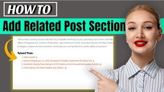 How to add related post section in wordpress (2025)