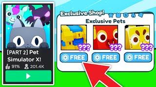  Pet Simulator X *SECRET CODE* Gives NEW EXCLUSIVE PETS! (Roblox)