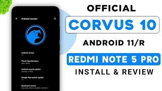 Corvus 10.0 TheStorm Official Rom For Redmi Note 5 Pro | Android 11/R | Install & Review