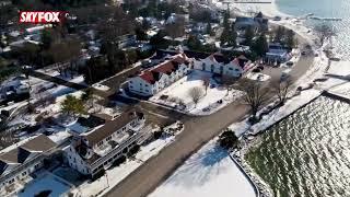 Ephraim, Wisconsin; aerial drone video, SKYFOX